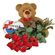 red roses with teddy and chocolates. Egypt