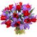bouquet of tulips and irises